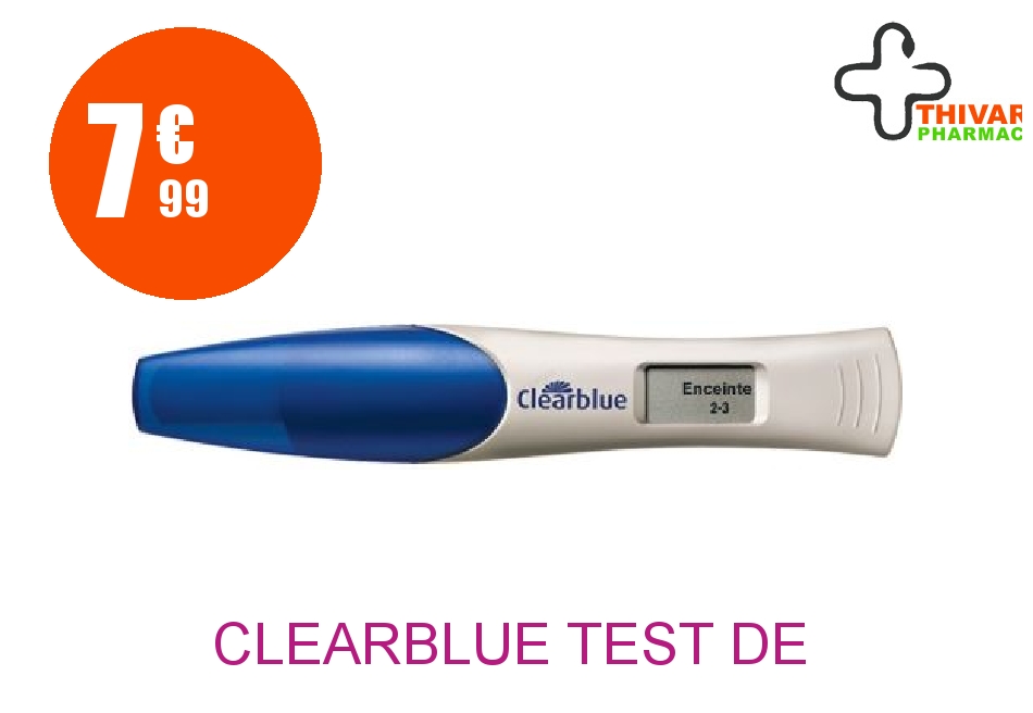 Achetez CLEARBLUE Test de grossesse digital EAG Boîte de 1