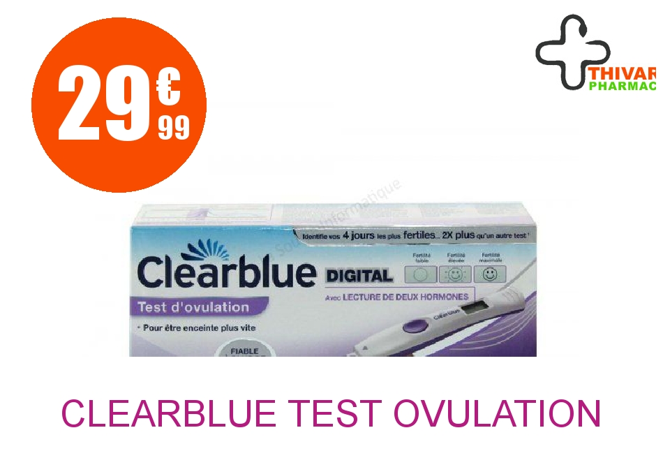 Achetez CLEARBLUE Test d'ovulation 2 hormones Boîte de 10