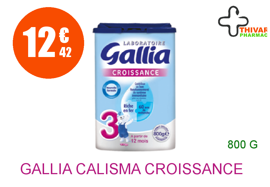 Achetez GALLIA CALISMA CROISSANCE Lait Poudre Boîte de 800g