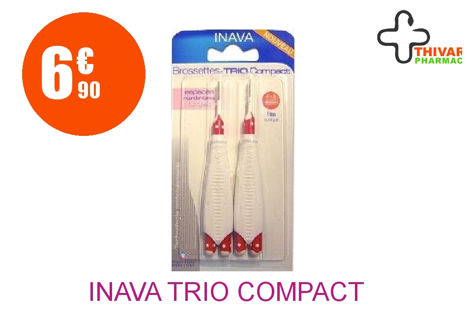 Achetez INAVA TRIO COMPACT Brossette Taille Unique fine Blister de 6