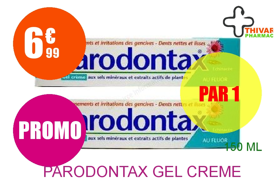 PARODONTAX Gel crème dentifrice 2 Tube de 75ml