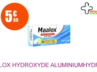 MAALOX HYDROXYDE D'ALUMINIUM/HYDROXYDE DE MAGNESIUM sans sucre 400 mg/400 mg Comprimé à croquer maux d'estomac Plaquette de 40